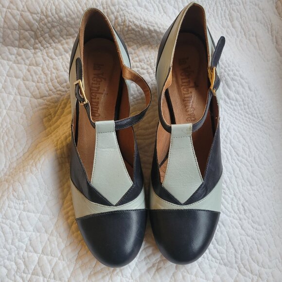 La Veintinueve Dana T-Strap Pumps 40 - Picture 1 of 7